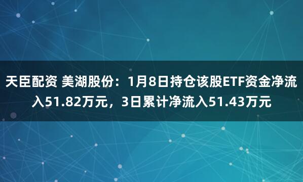天臣配资 美湖股份：1月8日持仓该股ETF资金净流入51.82万元，3日累计净流入51.43万元